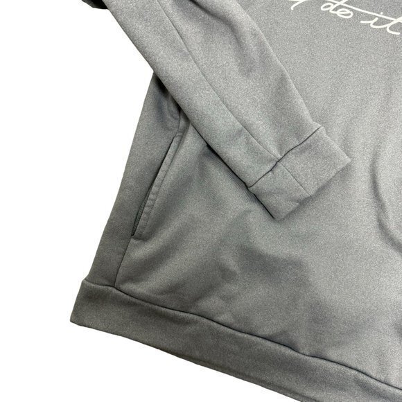 Nike Womens Size XS‎ Gray Pullover Sweatshirt Spellout Just Do It Hoodie - Picture 5 of 12